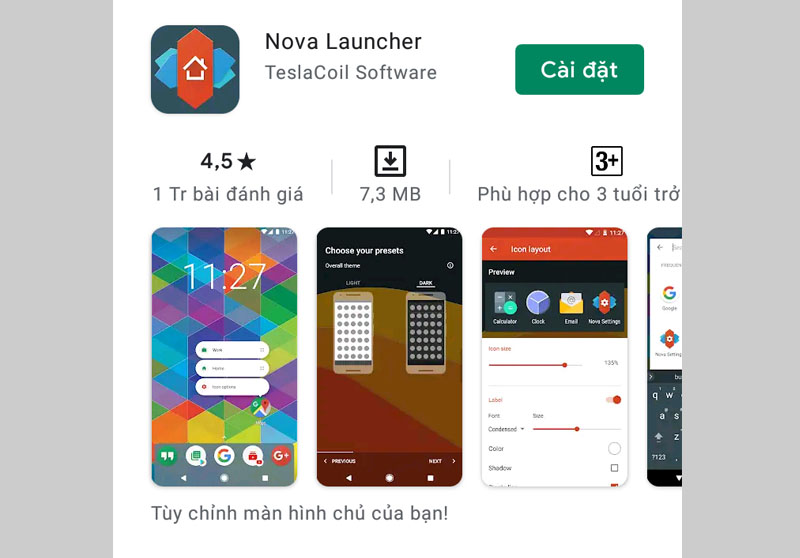 Nova Launcher.